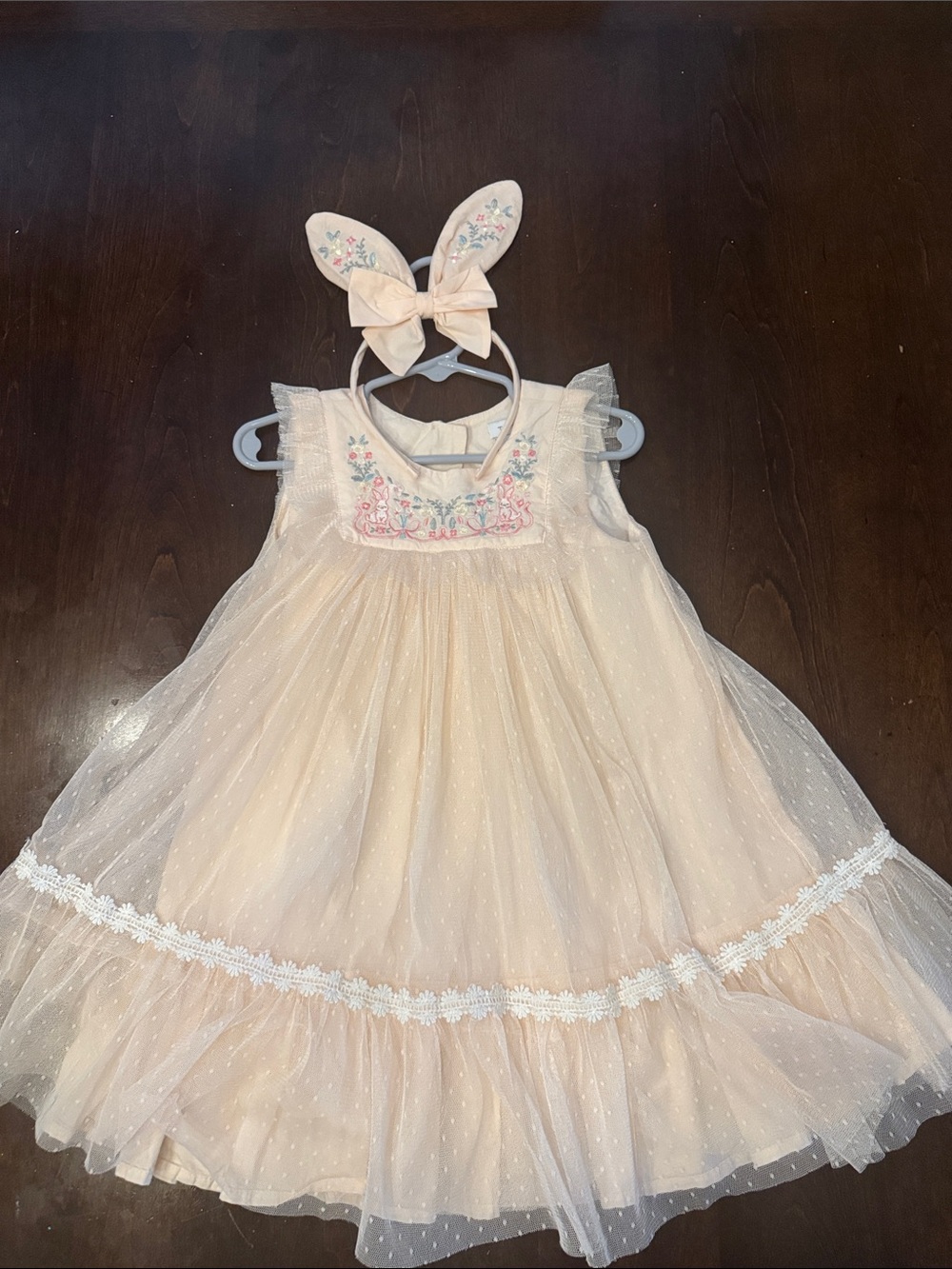 Tahari Girls’ Bunny Pink Tulle Dress
